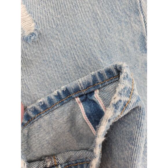 Levi’s Wedgie Fit Distressed Selvedge Jeans Size 28 High‎ Rise Tapered - Picture 5 of 5